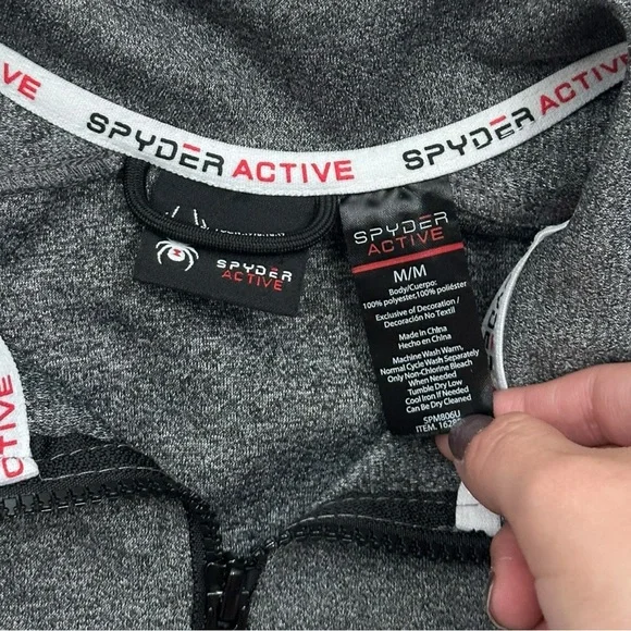 Spyder Active Grey Jacket - Mens Size Medium - Picture 4 of 5